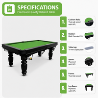 Table de billard de haute qualité, petite table de billard de 8 pieds, table de billard de 7 pieds avec accessoires