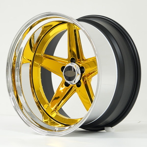 ล้อรถยนต์อะลูมิเนียมฟอร์จสามชิ้น R20 5x114.3 สีทอง 5 ก้าน สำหรับรถเทสล่า โมเดล 3 - Product Image 2