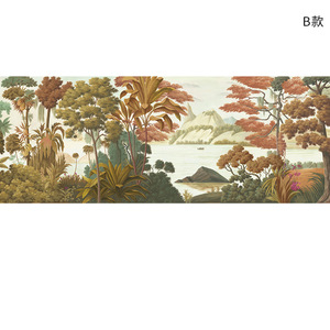 Papel pintado del sudeste asiático de lujo ligero moderno Fondo pared arte restaurante personalidad <span class=keywords><strong>Inn</strong></span> selva <span class=keywords><strong>Tropical</strong></span> Mural papel pintado - Product Image 5