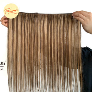 <span class=keywords><strong>Extension</strong></span> di <span class=keywords><strong>Capelli</strong></span> Umani Morbidi di Alta Qualità, <span class=keywords><strong>Capelli</strong></span> Russi Vergini Sottili e Invisibili, Tessitura Genius Ondulato Naturale Disponibile in Tutti i Colori - Product Image 4