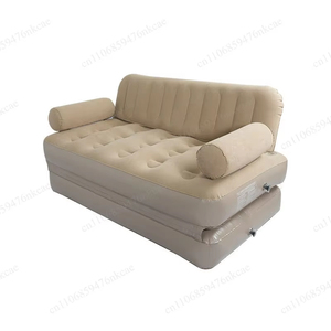 Custom Logo <b>Foldable</b> Double Inflatable Lounge With Backrest Portable Air <b>Mattress</b> For Outdoor Camping Travel Household Gear - Product Image 3