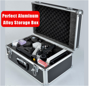 9 inç 7 inç HD cep biyolojik mikroskop bir damla kan test cihazı optik gözlem test cihazı alüminyum kutu - Product Image 6