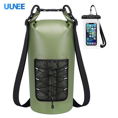 Customized LOGO 5L 10L 20L 30L 40L Lightweight Roll Top Pouch Waterproof Dry Bag for Kayaking Beach Boating Camping Fishing