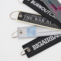 Porte-clés personnalisé avec logo brodé, écologique, durable, avec logo personnalisé - Porte-clés de voyage pour aviateur personnalisé