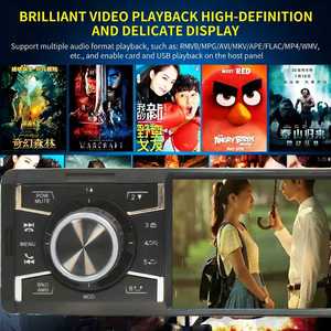Reproductor MP5 de coche de un solo DIN con pantalla retráctil, Carplay inalámbrico, BT, FM, reproductor de audio y video para coches universales - Product Image 2