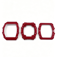 Ensemble de boîtiers en fibre de carbone forgée rouge avec coque en carbone légère, adapté à la modification et aux pièces de réparation de montres de sport