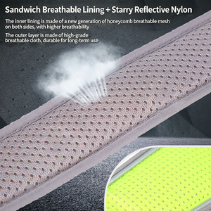 <span class=keywords><strong>Collar</strong></span> Reflectante para Perro, Transpirable, de Nailon Suave, con Cintas Clásicas Modernas, <span class=keywords><strong>Collar</strong></span> Anti-Estrangulamiento para Pasear Perros - Product Image 3