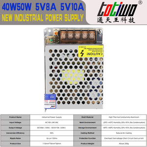 Alimentation à découpage SMPS 5V 8A 10A, 5V <span class=keywords><strong>40W</strong></span> 50W, pour équipement industriel, <span class=keywords><strong>transformateur</strong></span> de puissance pour <span class=keywords><strong>LED</strong></span> - Product Image 5