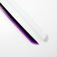 Espada Nichirin de Shinobu Kocho con Luz LED Morada, Katana Segura sin Cuchilla con Saya Blanca Lisa