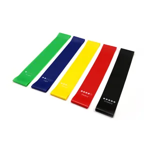 Wholesale Exercise Stretch Mini Latex Yoga Custom Workout Band Set resist band leg Loop Fitness hip Resistance Bands