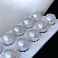 Perles d'eau douce authentiques de couleur naturelle de qualité supérieure, rondes, de 10 à 14 mm, pour la fabrication de bijoux