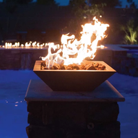 Anpassbare Outdoor-Edelstahl-Feuerstelle Gasbetriebene Fabrik-Entworfene Schwimmbad-Wasserspielanlage mit Stahlfallbrunnen