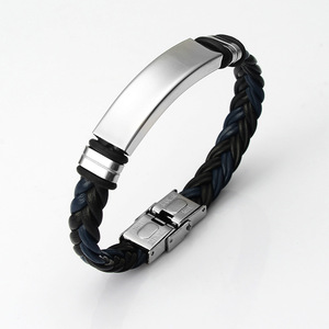 Fashion Braided Wristband <b>Bangle</b> <b>Man</b> and Woman Lettering Engraved Logo European And American Simple Bracelet Factory Direct - Product Image 6