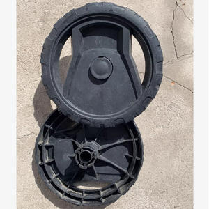 Roues pour nettoyeur haute pression Krcher, 4 pièces, en plastique jaune et noir, pour machine de lavage de voiture K2 K3 K4 K5 - Product Image 3