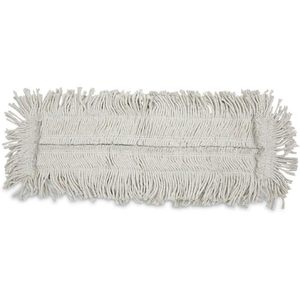 Boardwalk 24 In. X 5 In. Disposable <b>Dust</b> Mop Head White-Cotton/Synthetic Cut End - Product Image 4