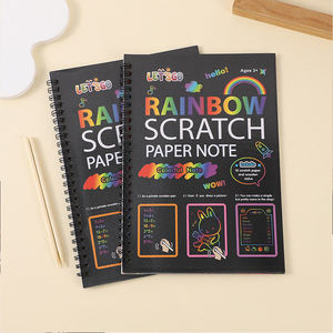 48個レインボーマジックスクラッチアートペーパーキット水中世界ドローイングクラフト誕生日パーティーデコレーション子供用ペーパークラフトギフト - Product Image 2