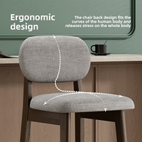 Tabouret de bar en bois massif de style européen avec dossier, pour la maison, le comptoir de caisse, l'îlot de cuisine, hauteur non réglable