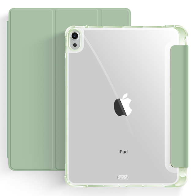 Translucent PC Shell with Soft Edge and Left Pencil Holder Case+PU Leather Cover for iPad Mini 6th/7th Generation 8.3"