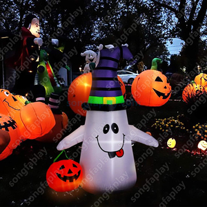 Décorations gonflables d'Halloween pour l'extérieur avec lumières LED, décoration <span class=keywords><strong>gonflable</strong></span> de fantôme et de citrouille, décorations gonflables commerciales pour Halloween - Product Image 6