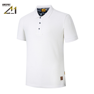 เสื้อโปโลผู้ชาย, เสื้อยืดคอตตอน100% เสื้อโปโลผ้าตาข่ายสีพื้นเสื้อโปโลลำลองแขนสั้นสามารถปรับแต่งได้ - Product Image 3