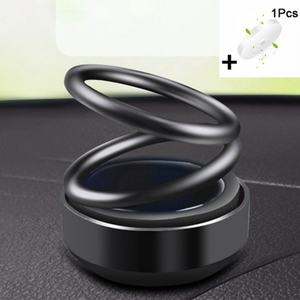 Diffuseur de parfum pour voiture, aromathérapie automobile, double anneaux rotatifs, suspension rotative, diffuseur solaire automatique, accessoires intérieurs de voiture - Product Image 2