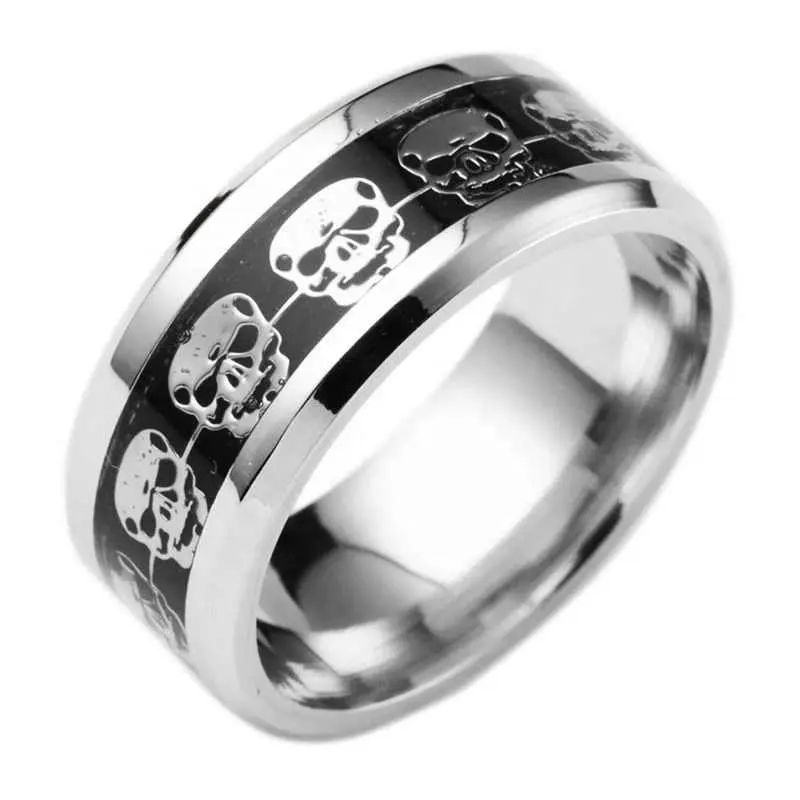 4 color Punk Skeleton Skulls Ring For Women Men Female Girls Cool Vintage fashion Gold Fashion Rings Stainless Steel Jewelry