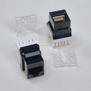 ขายตรงจากโรงงาน สายเคเบิลเครือข่าย CAT5E RJ45 หัวต่อคีย์สโตนแบบไม่ต้องใช้เครื่องมือ 180 องศา วัสดุ PC ชนิด UTP Modular - Product Image 1