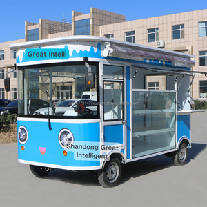 Remorque Foodtruck Mobile Électrique Vintage Équipé Café Crème Glacée Boba Thé Fast Food Van Camion à vendre - Product Image 3