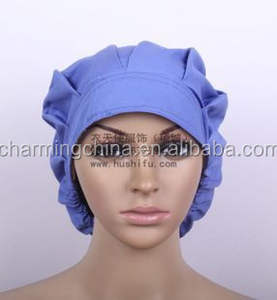 Gorros de Enfermera para Quirófano, Elegantes, con Nuevo Estampado, <span class=keywords><strong>Fondo</strong></span> Azul Oscuro, Cómodos, Unisex, de Tela de Algodón, Uniformes de Hospital - Product Image 6