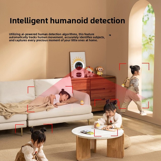 Cross-Border Dual-Lens 360-Degree Panoramic Night Vision 1080P HD Home Wireless WiFi Audio-visual Warning Voice Surveillance