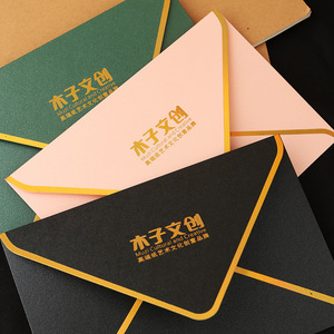 Busta di carta perlata multicolore personalizzata biglietto d'invito per matrimonio busta di carta di ringraziamento <span class=keywords><strong>con</strong></span> Logo in lamina d'oro - Product Image 2