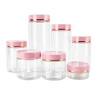 En stock – Bouteilles transparentes en PET à large ouverture de 68 dents, bocaux de stockage scellés pour thé et noix, distributeurs en plastique – Vente en gros