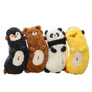 Linda Almohada de Peluche Larga con Música y Auriculares, Suave, con Forma de <span class=keywords><strong>Pingüino</strong></span>/Oso/Panda/Pato, Cojín Largo de Peluche, Venta al por Mayor y al por Menor - Product Image 1