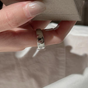 Bague en argent pur S925, pentagramme, style coréen vintage, bijoux légers avec micro-incrustations de diamants taillés, bague ouverte tendance - Product Image 3