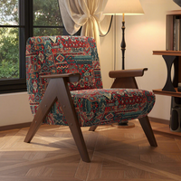 Fauteuil inclinable en bois massif de style ethnique nomade vintage, mobilier de maison pour balcon, salon et chambre à coucher, usage de loisirs
