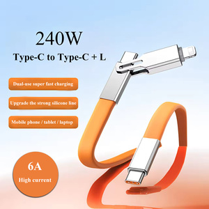 TKT New Type-C To Type-C/L USB Cable Fast Charging Data Transfer Data Cable For Computer Laptop Smartphone Charging Cabl
