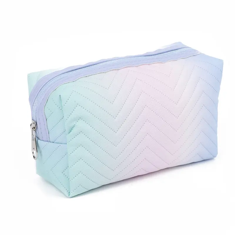 Hot Selling PU quilting Cosmetic Bag Custom Logo Beauty Multi-function Cosmetic Pouch