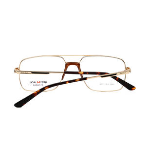 Montures de lunettes Grey Jack, rectangulaires, métalliques, monture complète, anti-UV, unisexe, 5089, verres plats, design moderne - Product Image 2