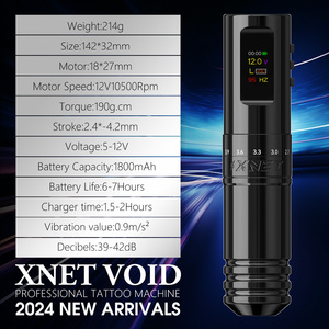 เครื่องสักไร้สาย XNET Void 1800mAh มอเตอร์ทรงพลังระดับมืออาชีพ ปรับระยะชักได้ 2.4-4.2 มม. สำหรับงานศิลปะบนร่างกาย - Product Image 4