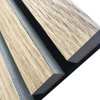 Panneau acoustique en bois plaqué avec lattes en bois de couleur supérieure Sound PET