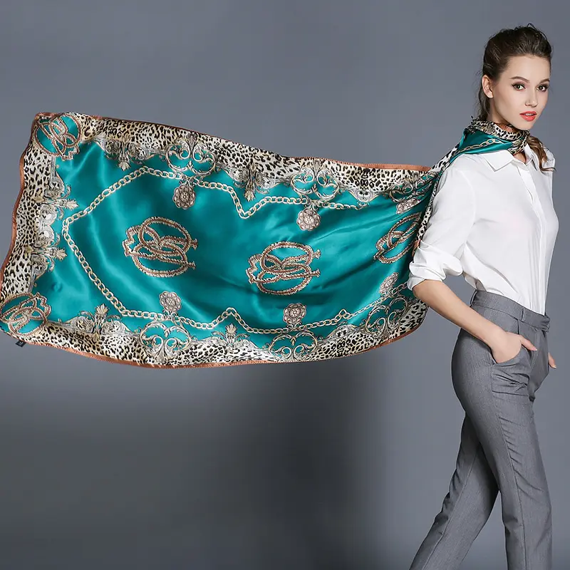 Caliente 100% de seda Satén de crepe bufanda chal Europea turca de la moda de las mujeres de seda pañuelos y bufandas 70x180