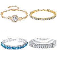 Nouveau Bracelet en Cristal Bleu Style Coréen 2026, Jonc Minimaliste aux Tons Froids pour Femme, Bijou Élégant et Tendance, Idéal Cadeau