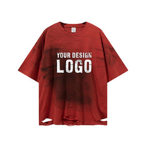 เสื้อยืดผู้ชายไซส์ใหญ่สไตล์วินเทจลุคสบายๆ ผ้าฝ้ายระบายอากาศดี แขนสั้น ทรงหลวม รับสกรีนโลโก้ - Product Image 2