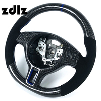 Volant personnalisé en cuir suédé noir et fibre de carbone pour BMW E46 E36 E60 E39 M3 325i 2000 2001 2002 2003 2004 2005