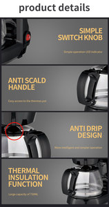 Portable Mini Drip Coffee <b>Maker</b> Manual <b>Tea</b> Machine for Office Home Hotel Room Car & Outdoor Semi-Automatic Features Semi-automat - Product Image 5