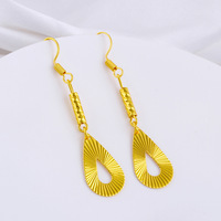 Mode boucles d'oreilles goutte 24k plaqué or charme cuivre bijoux balancent boucles d'oreilles bijoux femmes kiribati boucles d'oreilles conceptions