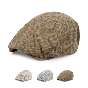 Boina Británica Minimalista con Estampado de Leopardo, Unisex, de 6 Paneles, Estilo Casual Vintage - Product Image 2