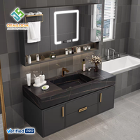 2026 OEM Juerte Modern Ensemble de coiffeuse très vendu, comprenant bureau, armoire, panneau, miroir, lavabo, robinet, pour chambre, salle à manger, salle de bain