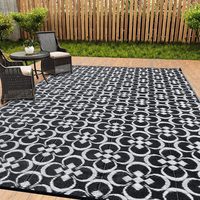 Tapis en plastique polypropylène tressé réversible écologique Patio Camping Plage Voyage Léger Caravane Tapis d'extérieur