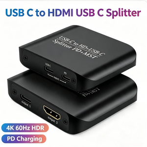 Répartiteur DP vers <span class=keywords><strong>HDMI</strong></span> DP MST SST 4K 60Hz HDR 1 entrée 2 sorties, prend en charge l'affichage étendu et la duplication, USB-C vers <span class=keywords><strong>HDMI</strong></span> DP - Product Image 6